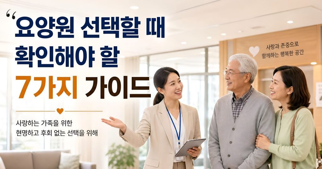 요양원 선택할 때 확인해야 할 7가지 가이드 대표 이미지