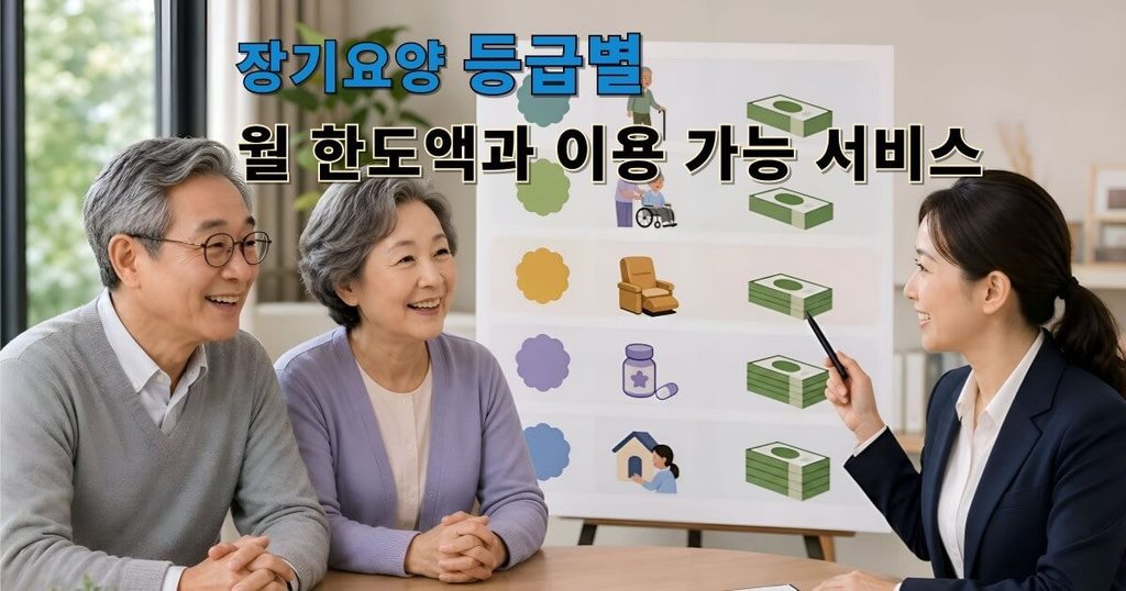 장기요양 등급별 월 한도액과 이용 가능 서비스